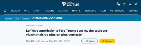Le "rêve américain" à l'ère Trump : un (…)