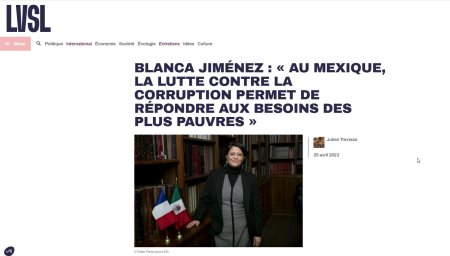 Entretien avec Blanca Jimenez ambassadrice du Mexique (...)