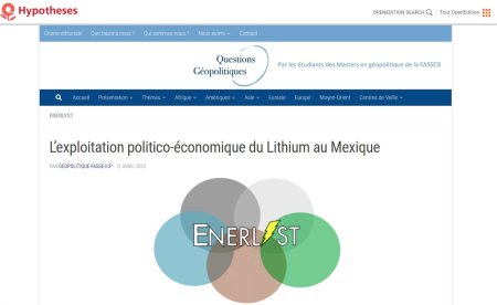 L'exploitation politico-économique du Lithium au (...)
